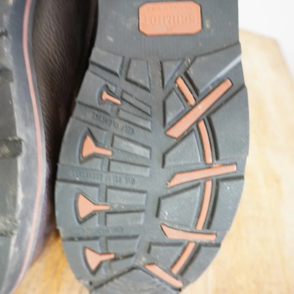 C.E. Schmidt Men's 10.5 6in Waterproof Steel Toe Work‎ Boots Brown EH Leather